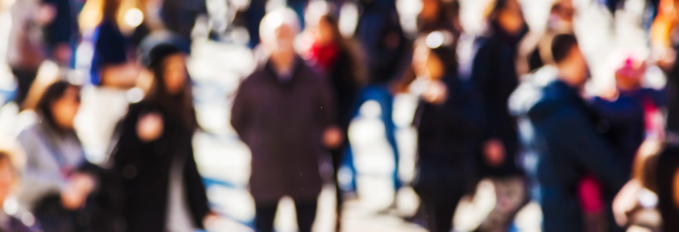 crowd walking Madison